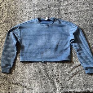 Rue21 Blue Crew Neck Cropped Sweater